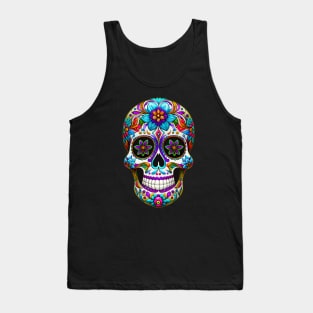 Sugar Skull Art to Celebrate the Day of the Dead in Style Tank Top